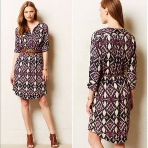 Anthro Holding Horses Aztec print shirt dress